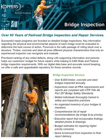 Koppers Railroad Inspection Flyer